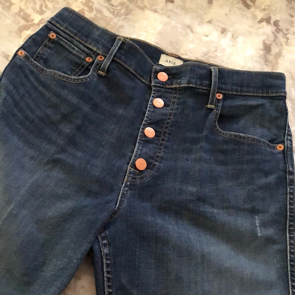 DENIM SALE 3/$60 Able Button-Fly High Rise 5-pocket Skinny